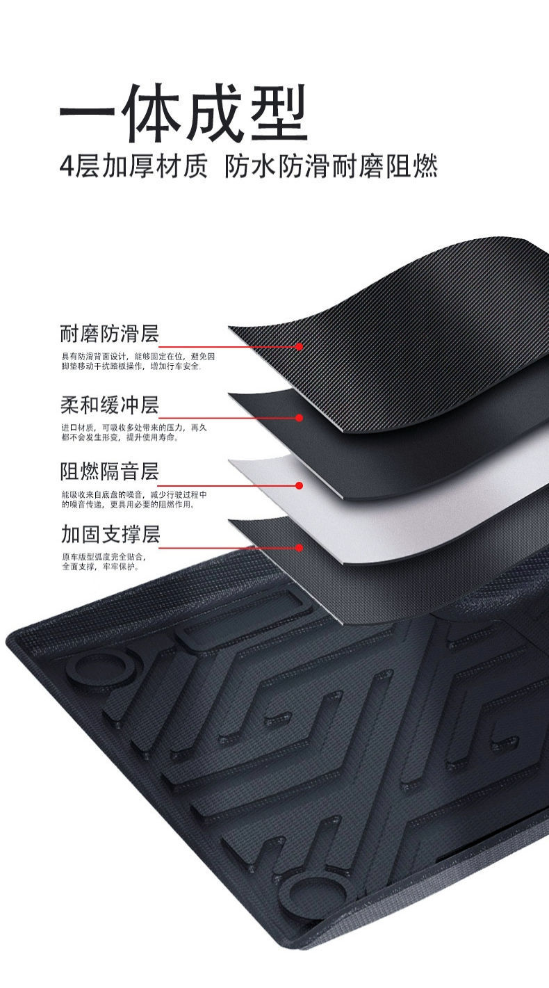 Suitable for Polar Fox Alpha S5 Foot Pad TPE Surrounded by 24 Foot Pad Carpet Surface Trunk Mat Decoration Interior New