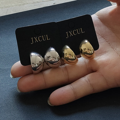 925銀針幾何水滴形耳環韓國東大門簡約個性耳飾時尚小巧網紅耳釘