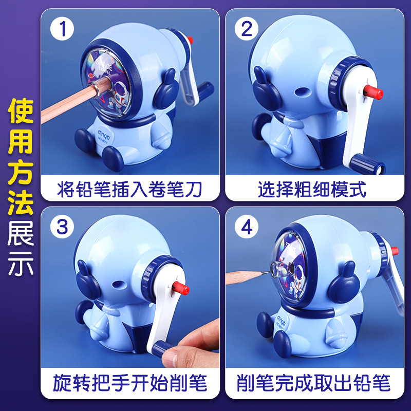 Dingbang sacapuntas multifunción sacapuntas de lápiz manual de estudiante de escuela primaria sacapuntas de lápiz automático sacapuntas de lápiz de color plomo sacapuntas de lápiz de mano