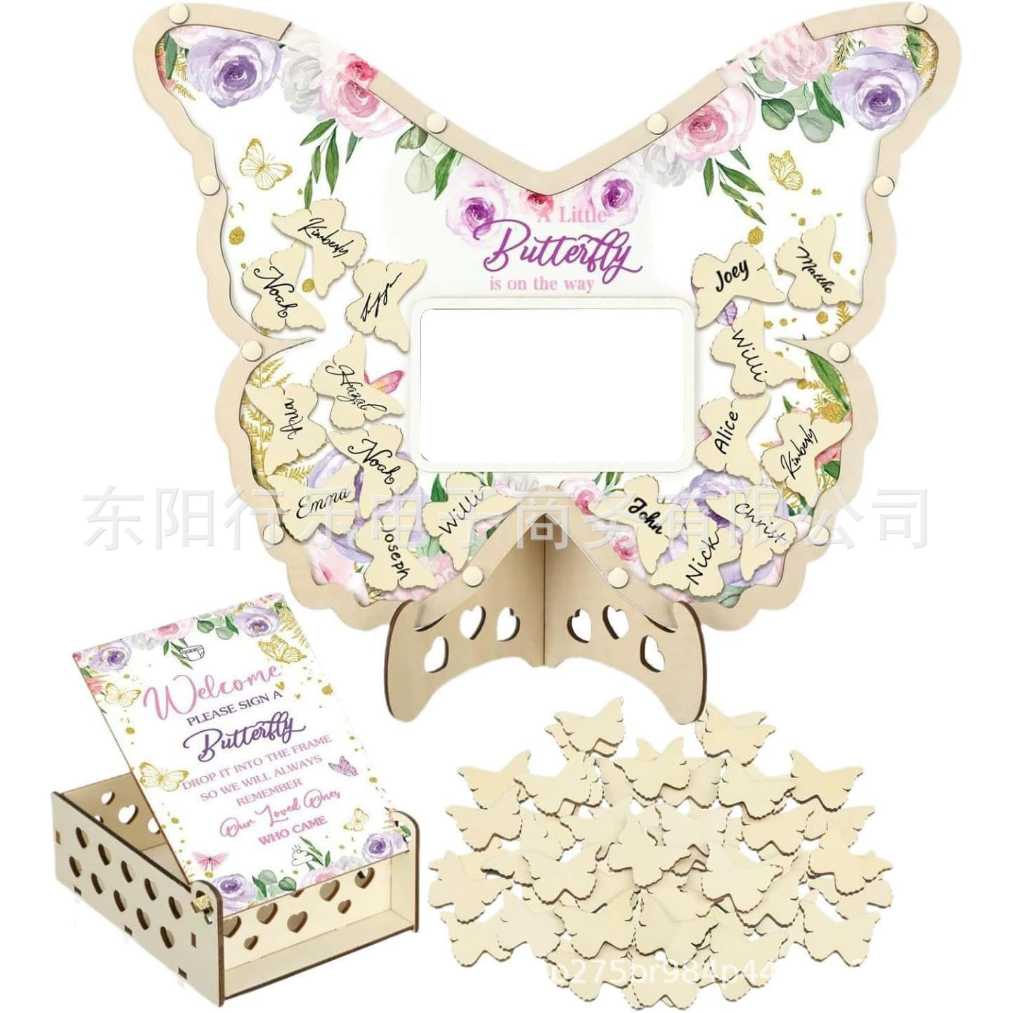 Новинка для трансграничной торговли: акриловая фоторамка в виде коровы, гостевая книга в виде бабочки, фоторамка для детских фото, декоративные украшения для вечеринок