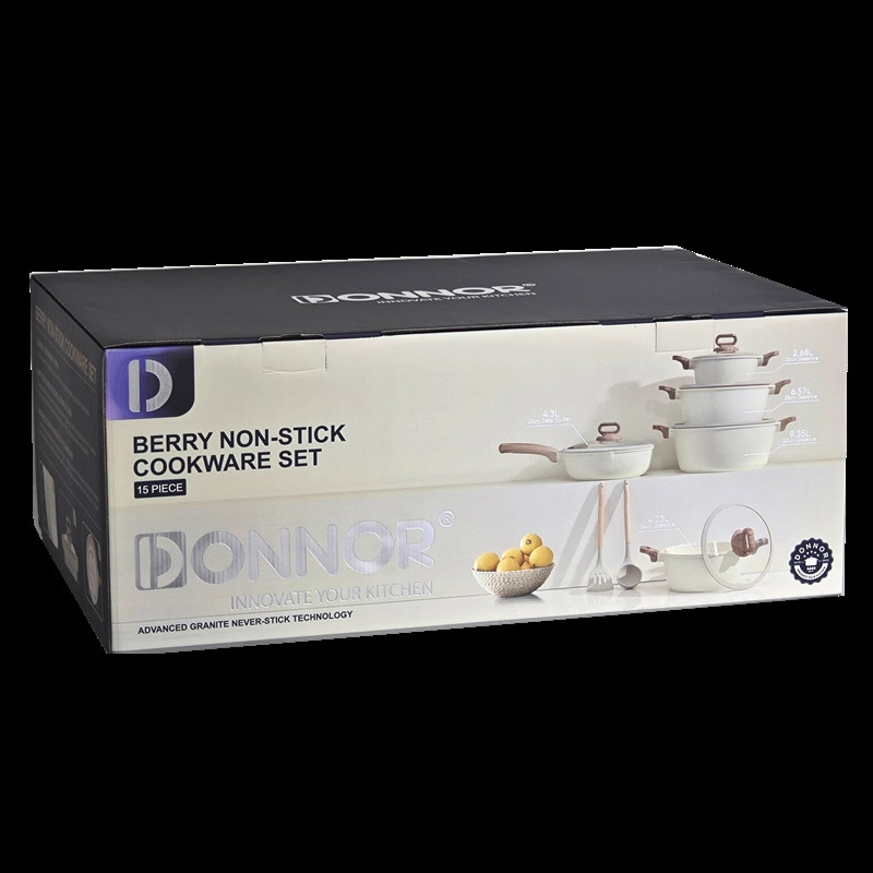 15/16pcs cookware set 15/16 juego antiadherente juego de olla de aluminio fundido a presión de piedra médica fuego de fondo