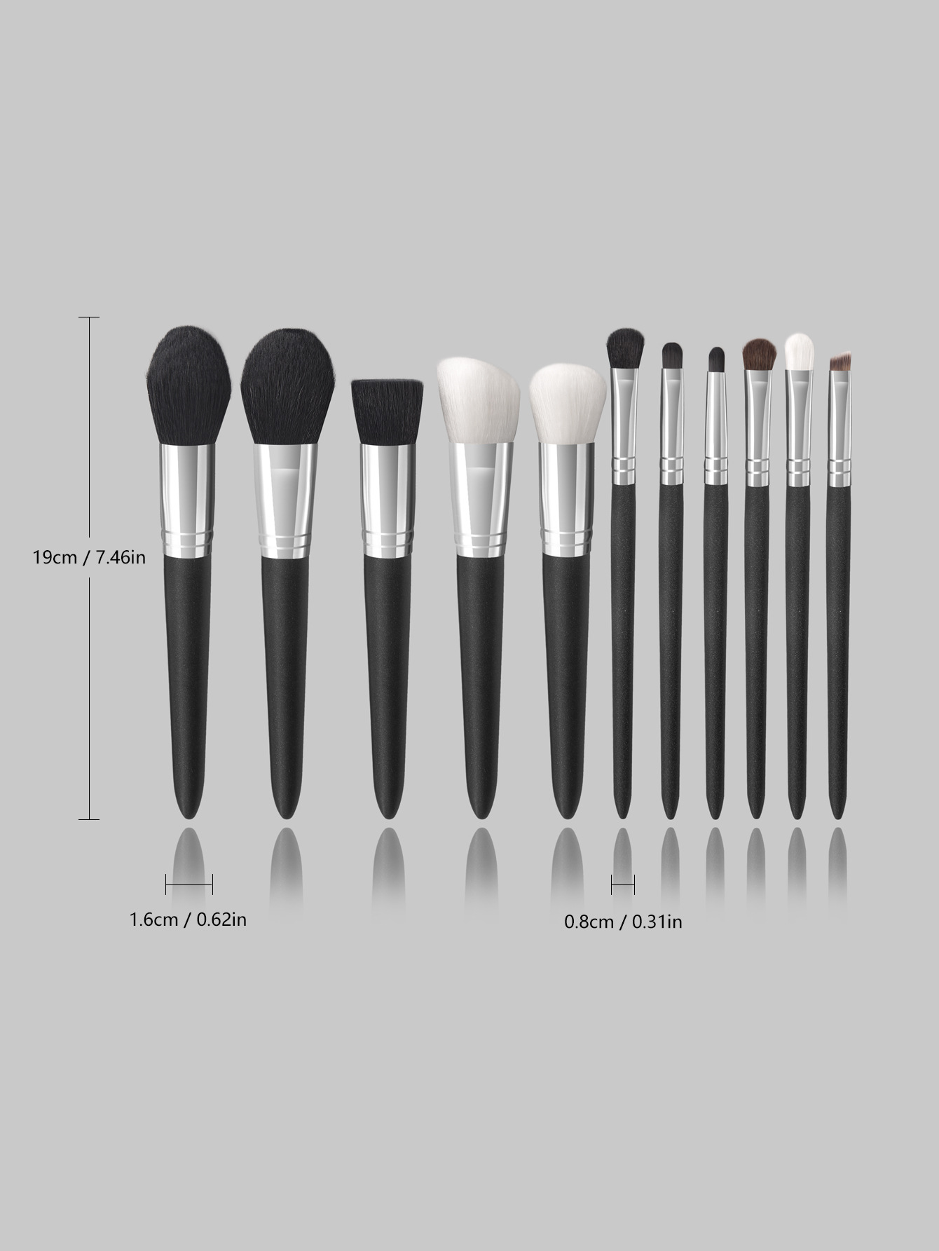 11 black high quality professional makeup brush set_voghion.com