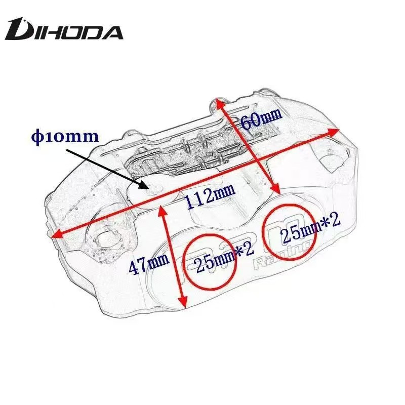 RPM Low-Radiation Caliper Set Electric Motorcycle Modified Disc Brake Kit Caliper Adapter 200 Floating Brake