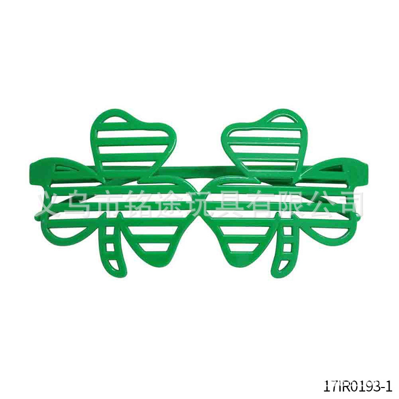Irlandés Amazon nuevo trébol collar cabeza hebilla gafas pulsera Día de San Patricio traje