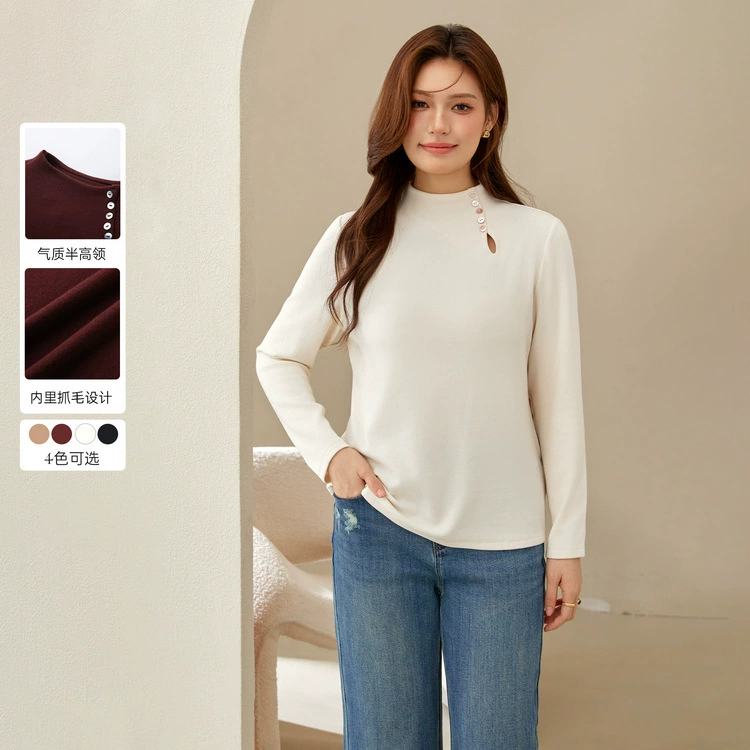 [Конструкторская полая футболка с полными волосами] Funny Show большой размер женский толстый mm2025 весенний новый