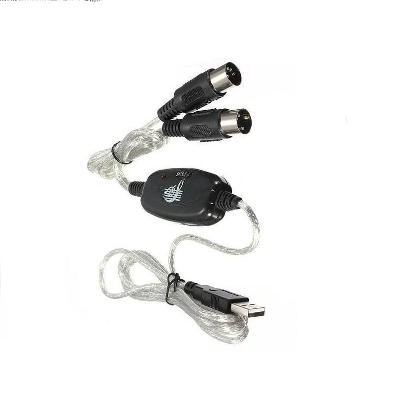 [MIDI кабель в USB для электрогитары, аудио выход, кабель USB MIDI конвертер]