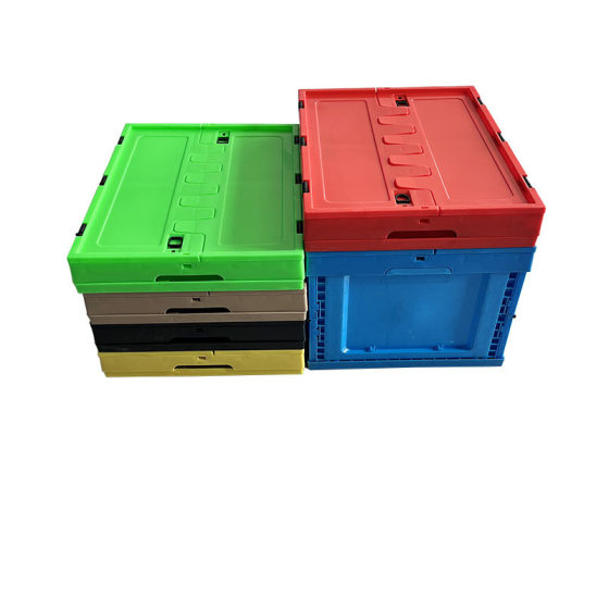 Plastic Foldableing Box with Lid Logistics Delivery Storage Box Thickeneded Storage Box Finishing Box Foldableable Plastic Turnover Box