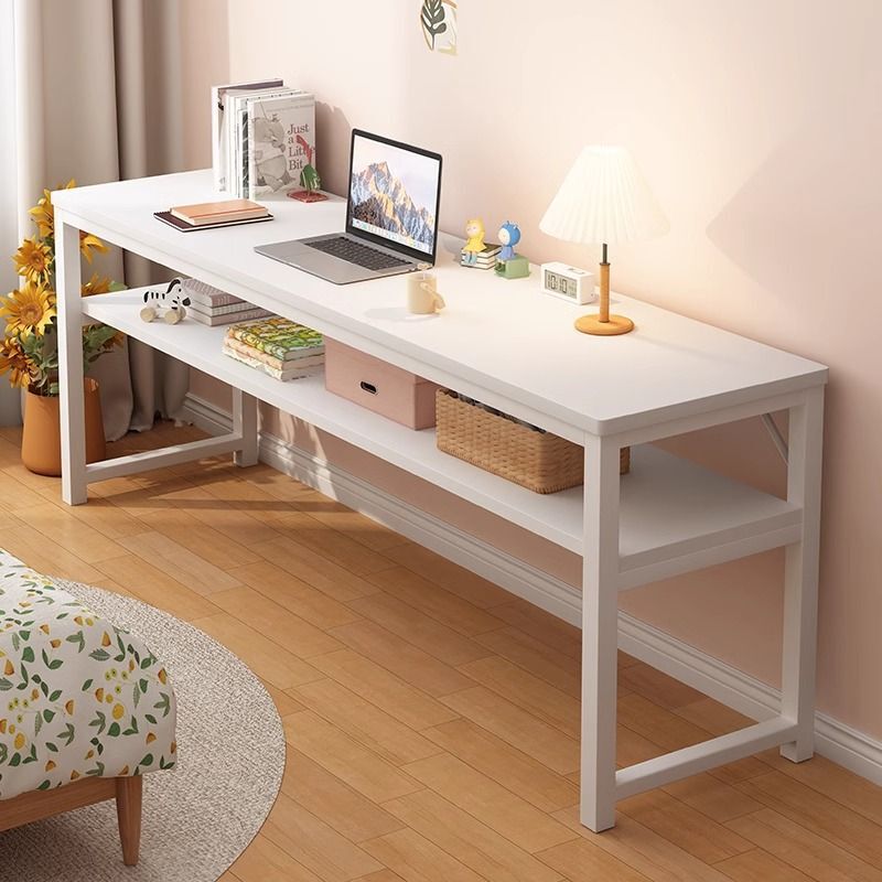 Student Study Desk, Double Desk, Rectangular Computer Desk, Rental House Narrow Wall-Mounted Long Table, Study Table Student Study Desk, Double Desk, Rectangular Computer Desk, Rental House Narrow Wall-Mounted Long Table, Study Table