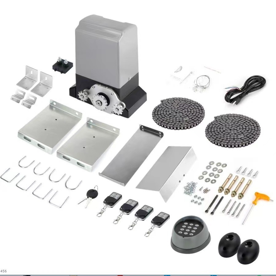 链条电动大门平移门电机一体机全套推拉门遥控别墅庭院自动开门机