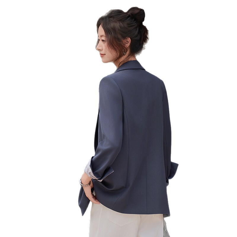 灰色西装外套女2025新款春秋休闲小个子高级感通勤时尚小西服上衣|undefined