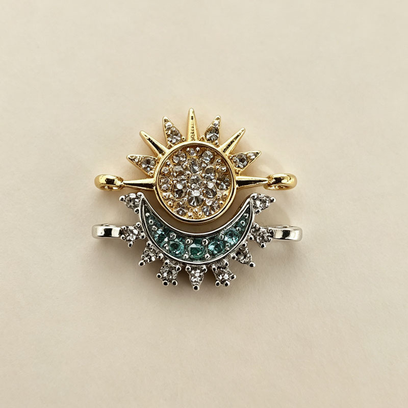 Anillos Abiertos Apilados de Sol y Luna, Nuevos Anillos Combinados Europeos y Americanos con Incrustaciones de Diamantes Personalizados image 17