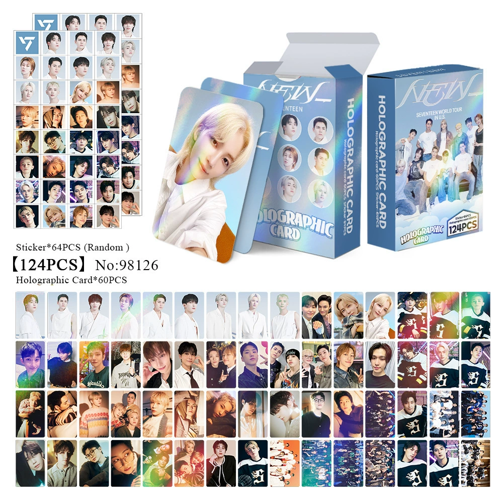 New Model Exclusively for Foreign Trade: 124 Holographic Cards, Total Chain Gidle Str Bptwice Celebrity Merchandise Lomo Small Cards