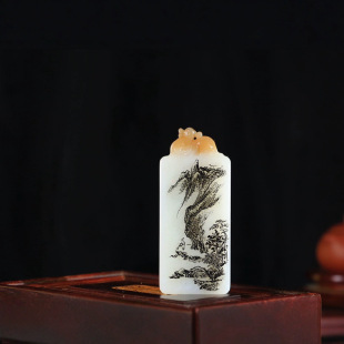 [Landscape Scenery] Boutique Hetian Jade Three-color Landscape Pendant Jade Warm, Delicate and Oily