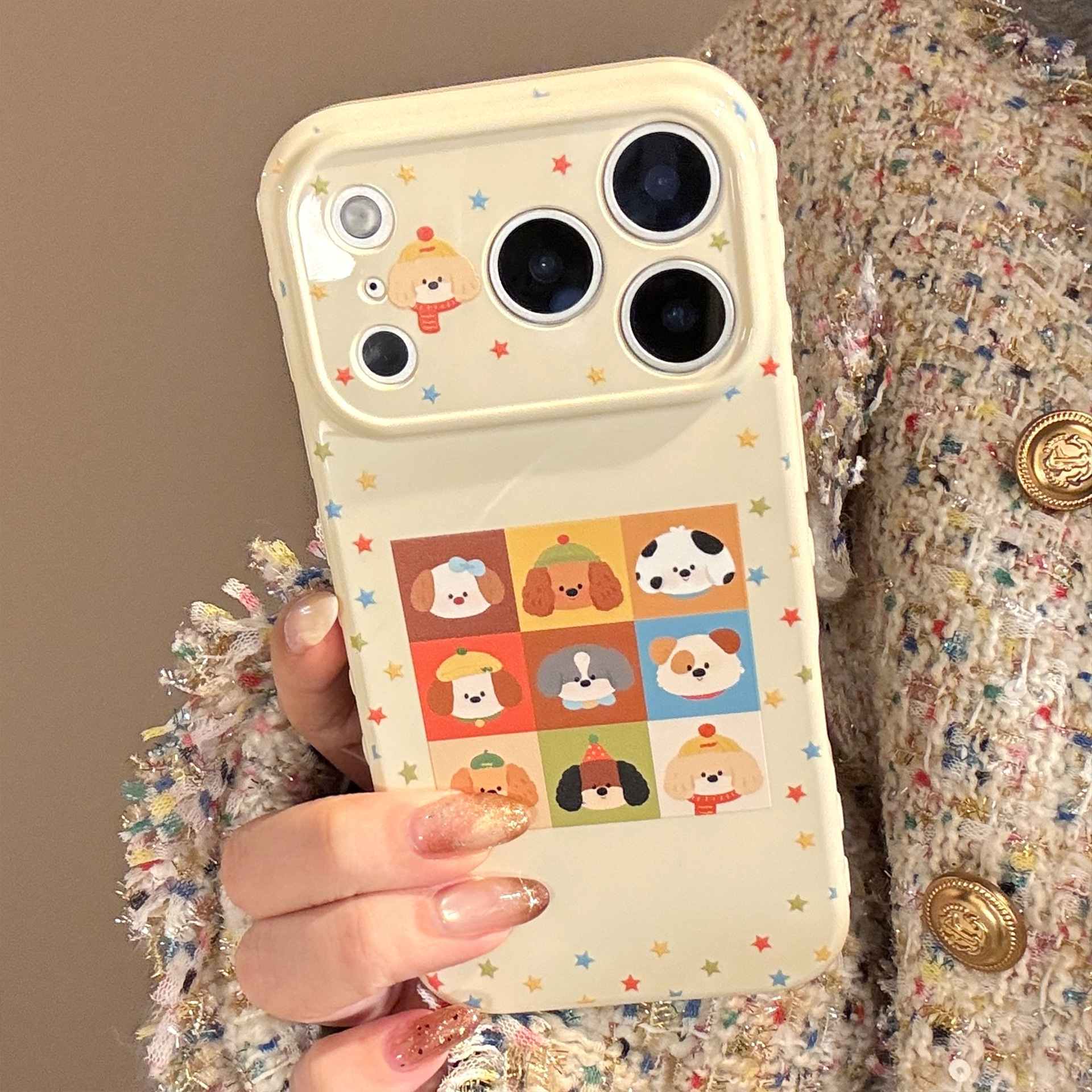 Custodia per telefono con stelle colorate per iphone pro max_voghion.com