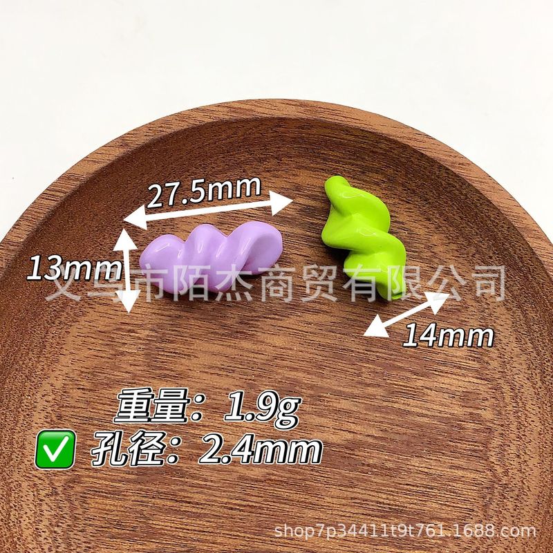 直孔烤漆15色浪味仙螺纹彩色珠 DIY串珠散珠手机链条挂件材料配饰|undefined