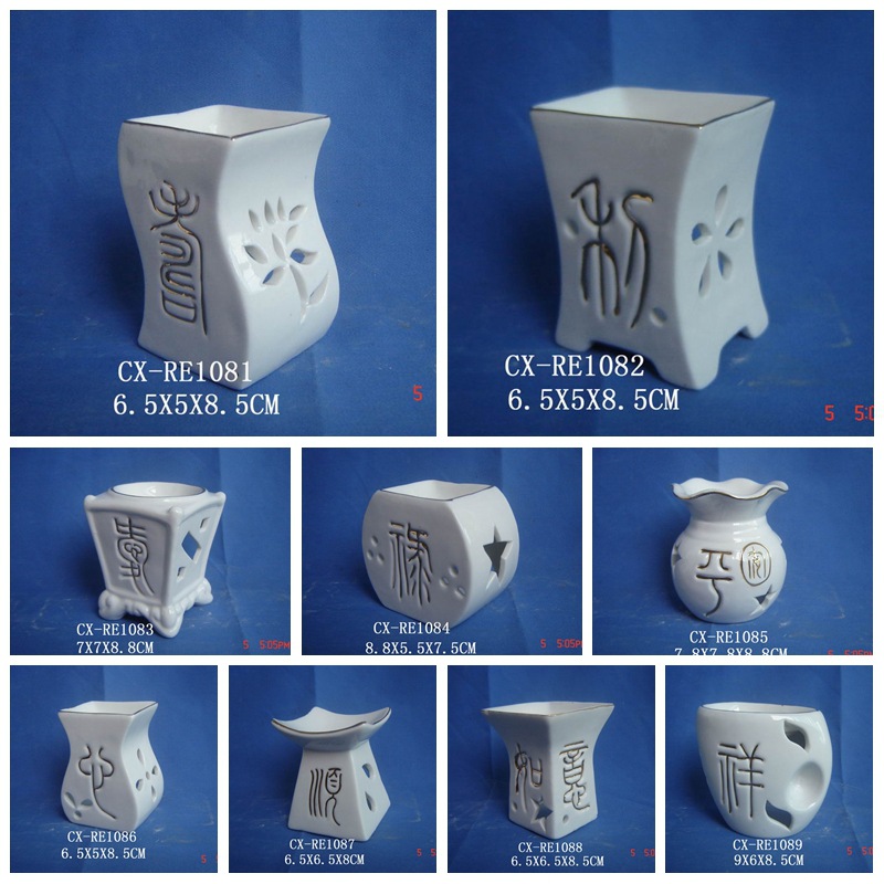 Ornamento creativo horno de fragancia lámpara de fragancia ladrillo de fragancia calentamiento aceite esencial horno de cera de fusión horno de cerámica horno de aceite esencial hecho a mano