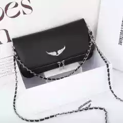 2025 ZV New Women's Envelope Bag with Rhinestone Chain Crossbody Versatile Commuter Shoulder Bag