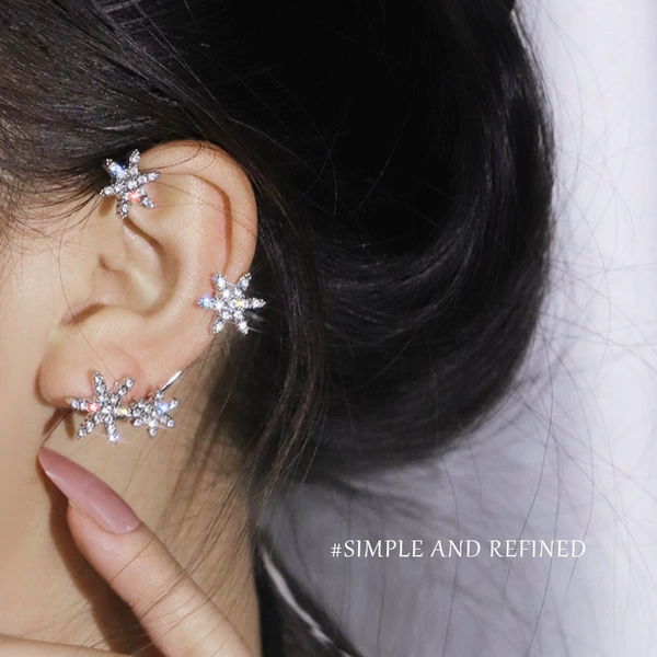 Silver, with snowflakes