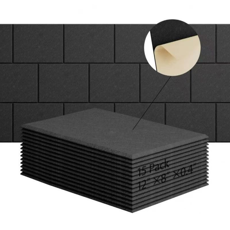 High-density polyester fiber sound-absorbing panels for home audio-visual rooms, noise-reducing felt panels, wall decoration felt for live streaming rooms