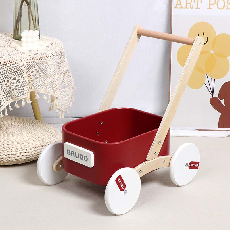 Juguetes infantiles de madera para bebés caminantes carro de compras multifuncional carro de playa 4 - 6 años de edad