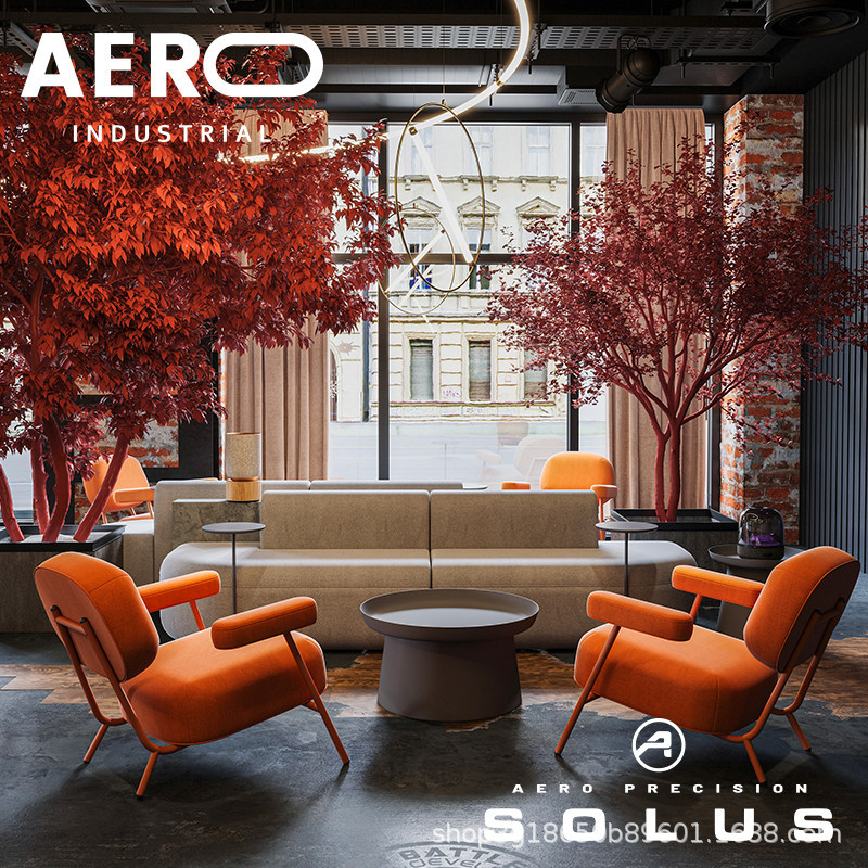 Trendy restaurant, cafe, shop, bar, pub, gym, leisure area, meeting table and chair set, booth seating, sofa chair
