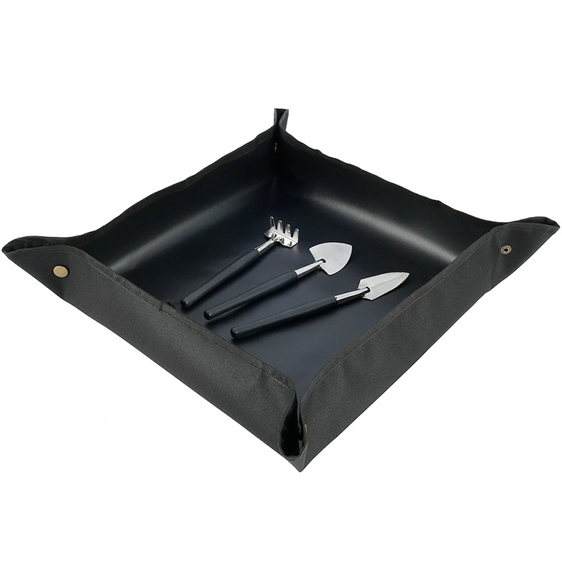 Estera de jardinería negra transfronteriza engrosada maceta impermeable estera de cría suculenta plantación de suelo cambiante cuenca estera de suelo a prueba de fugas