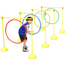 儿童跨栏钻洞游戏道具幼儿园感统训练运动器材户外钻圈玩具跨栏架