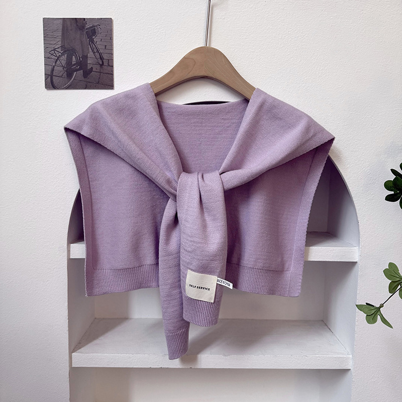 Chal de punto de alta calidad, todo fósforo, delgado, cuello falso, nicho, color sólido, estilo occidental, cintura, chal de moda, chaleco pequeño