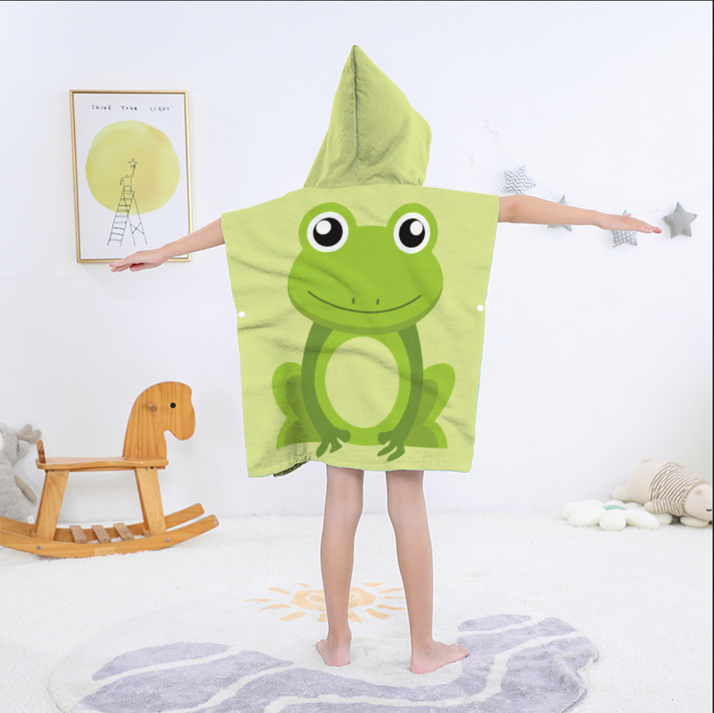 Toallas de baño con capucha transfronterizas para niños, capa, baño de bebé, secador rápido, albornoz, capa grande, capa de toalla de baño