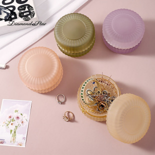 Diamond Star Frosted Light Luxury Modern Stained Glass Decorative Storage Jar Jewelry Box Dressing Table Clearance Wholesale