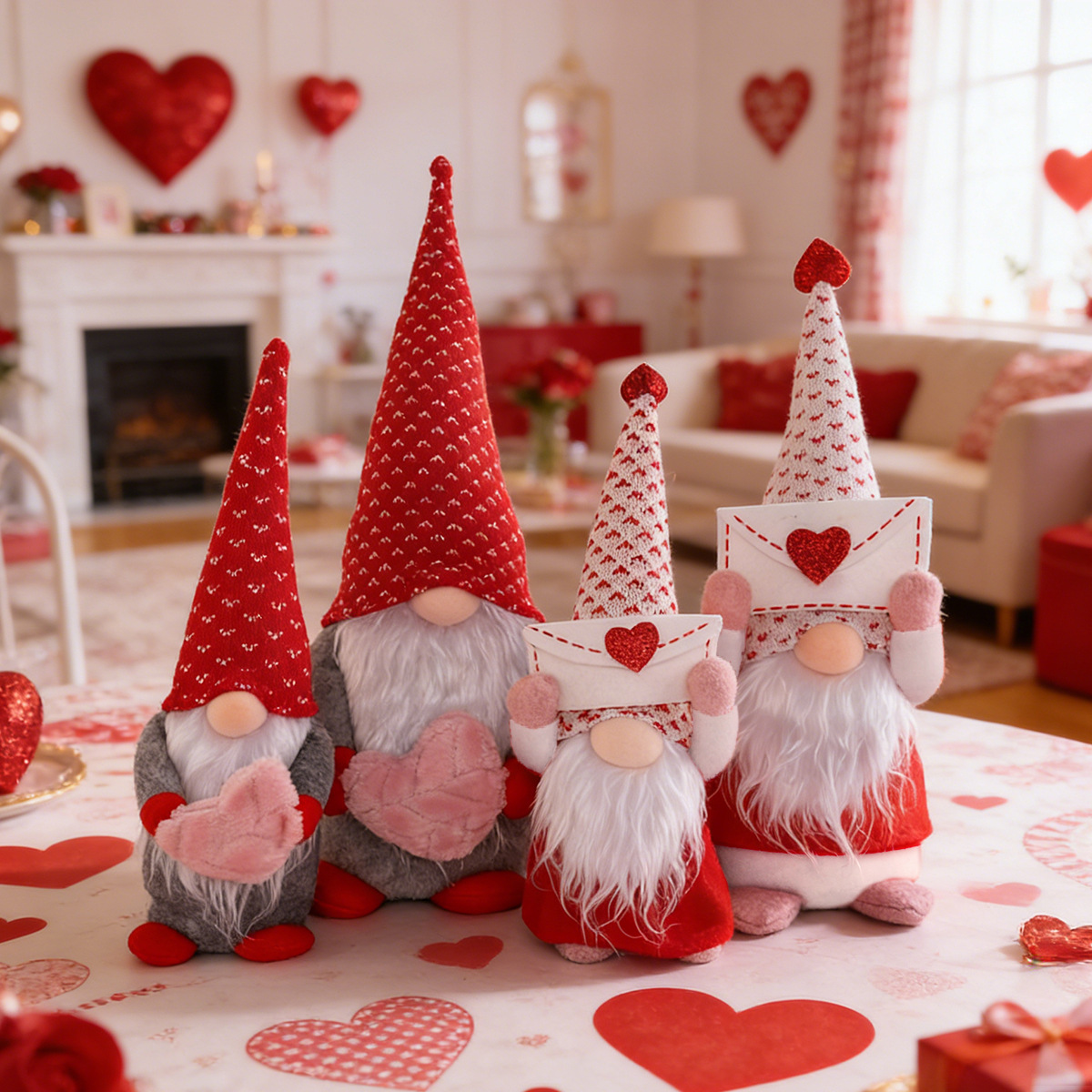 2021 amor transfronterizo enano sin rostro Rudolf accesorios de ventana decoración de muñecas del Día de la madre muñeca del día de San Valentín