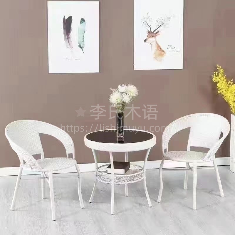 藤编桌椅三五件套阳台休闲桌椅客厅庭院茶几组合室外藤编靠背椅子|undefined