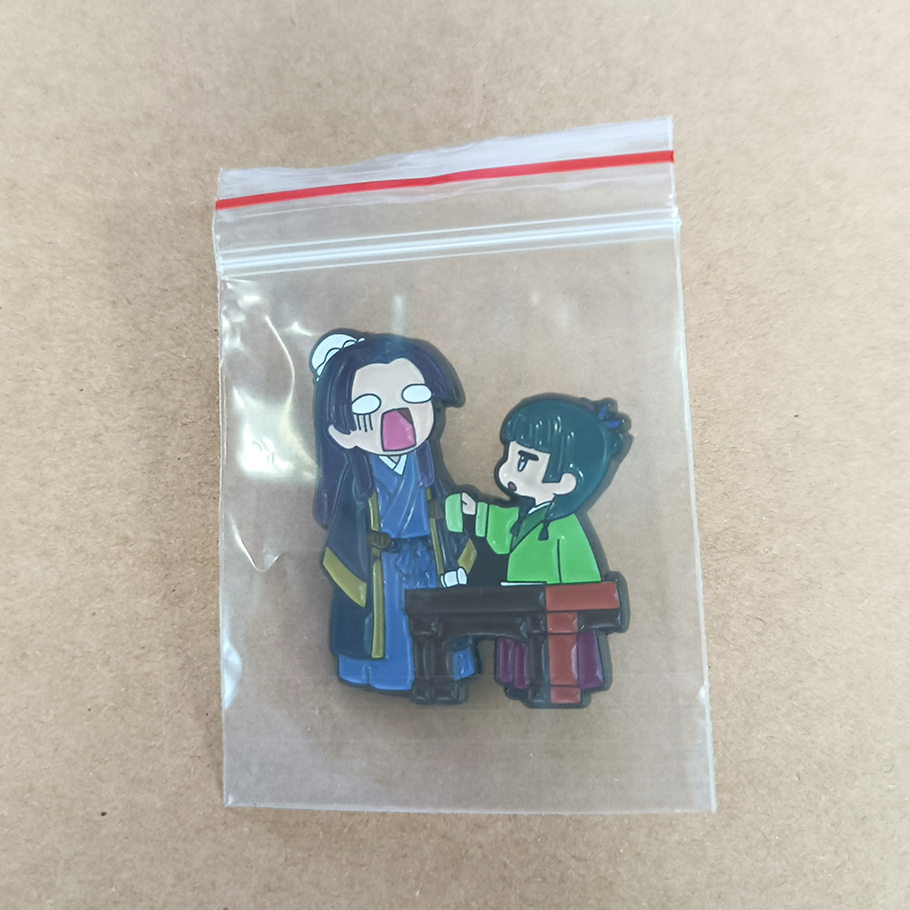 Cute Anime Couple Gold Stone Furry Enamel Pin Pharmacist Diary Inspiration Badge Fan Gift Accessories