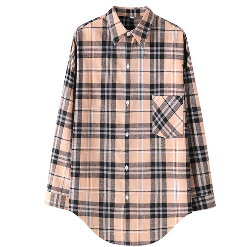 Spring New Collar Long-Sleeve Cotton Women's Shirt Fashion Slim Fit Versatile Women's Top Coat