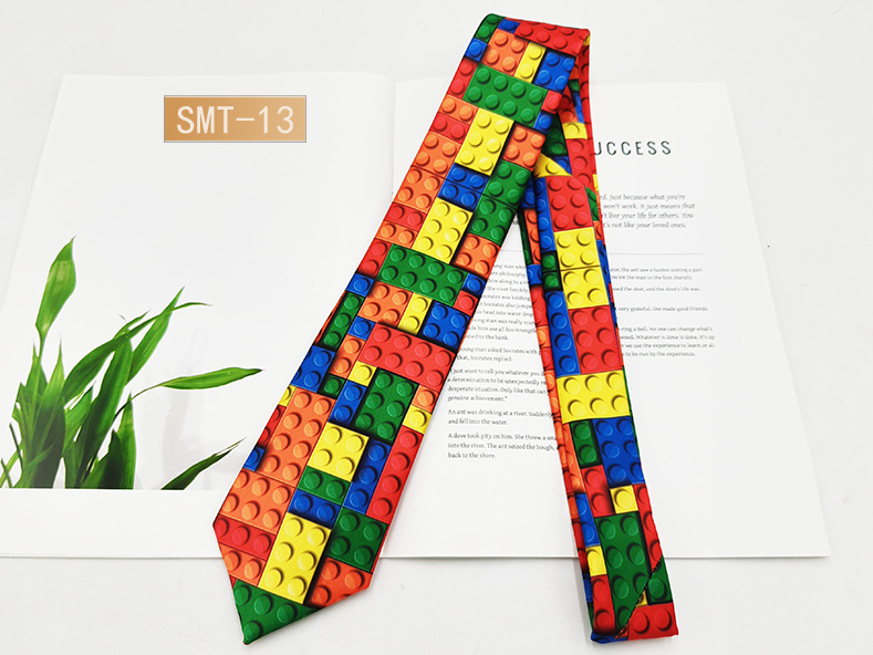 Fabricante spot impresión digital corbata de hombre estilo de Hong Kong moda retro casual animal divertido hecho a mano estilo 8cm