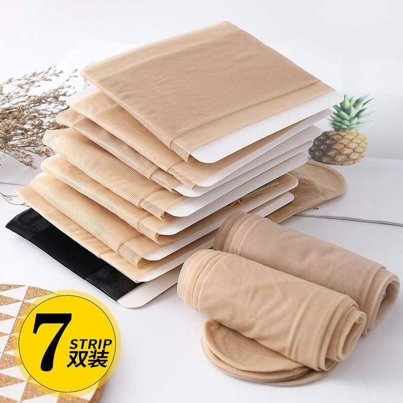 Stockings for Women, Thin Anti-Snagging Spring and Summer Ultra-Thin Invisible Dark Flesh-Colored Bare Leg Sling Artifact Large Size Pantyhose