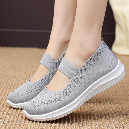 Women's walking shoes spring new old Beijing cloth shoes for the elderly breathable old lady's one-strap anti-slip mother's shoes for the elderly