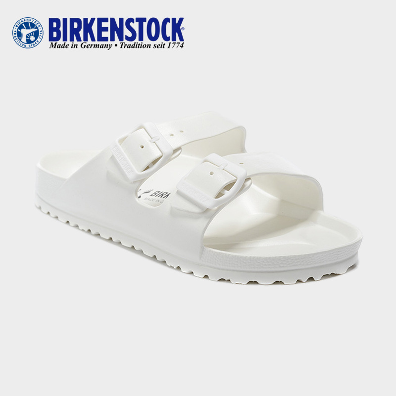 Summer Eva Flats Slippers for Outer Wear Flats Shoes Double Buckle Eva Sandals Waterproof Non-Slip Ultra-Light Beach Slippers Couple Shoes