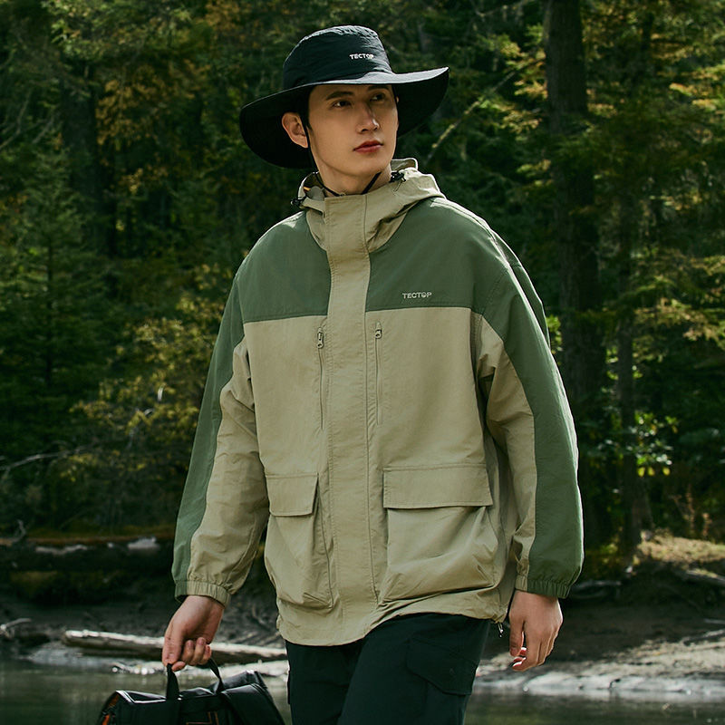 Yx-Spring/Summer Exploration Quick-Dry Stretch Jacket Men's Single-Layer Windbreaker Stretch Quick-Dry Women's Mountain-Style Loose Jacket