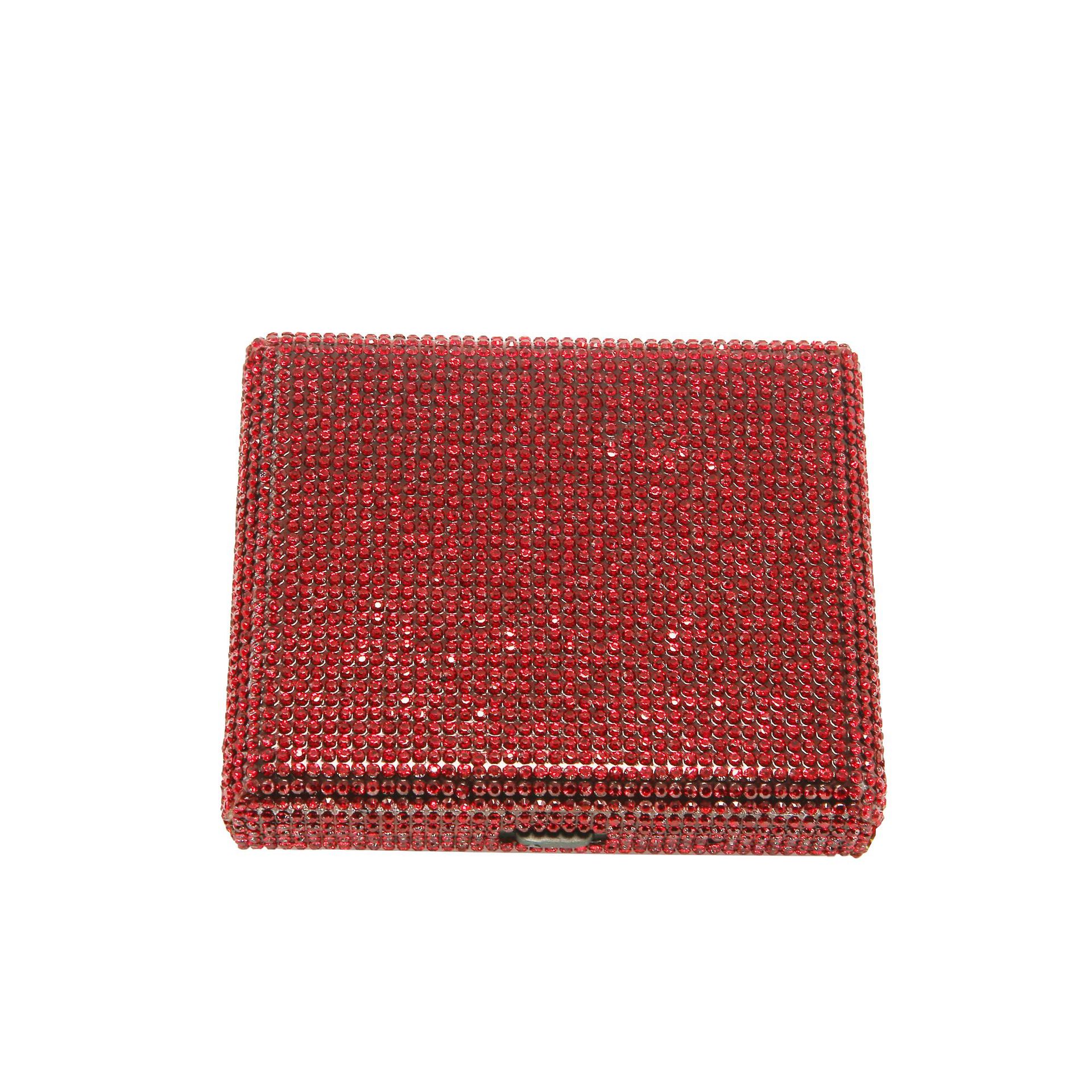 Estuche para cigarrillos ultrafino con incrustaciones de diamantes para mujer, adecuado para cigarrillos normales, medianos y delgados, creativo, resistente a la presión, a prueba de humedad, disponible en varios colores, estuche para cigarrillos de lujo ligero.