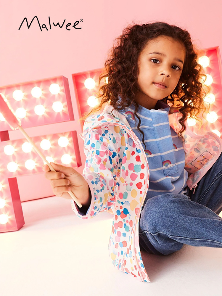 Malwee abrigo para niños Primavera y otoño nuevos niños europeos y americanos de cremallera impresa casual Camisa de manga larga con capucha cardigan