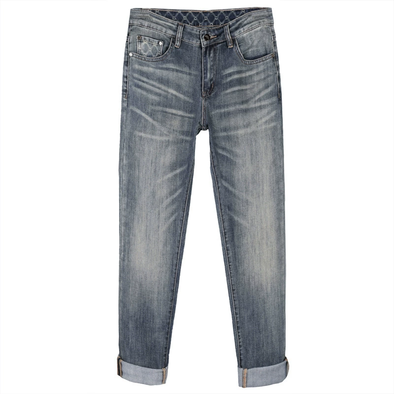 Тонкие эластичные джинсы, брюки, корейский стиль, Slim Fit, (международная торговля)