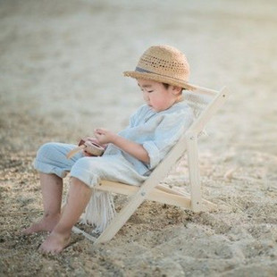 Photo Studio Hundred Days Bohemian Hand-woven Reclining Chair Photography Props Beach Chair Creative Children Photo Props Sofa