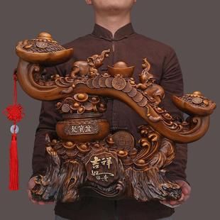 2025 Hot-Selling Ruyi Ornaments Large Creative Cornucopia Elephant Ruyi Chinese Style Living Room Housewarming Gift Moving