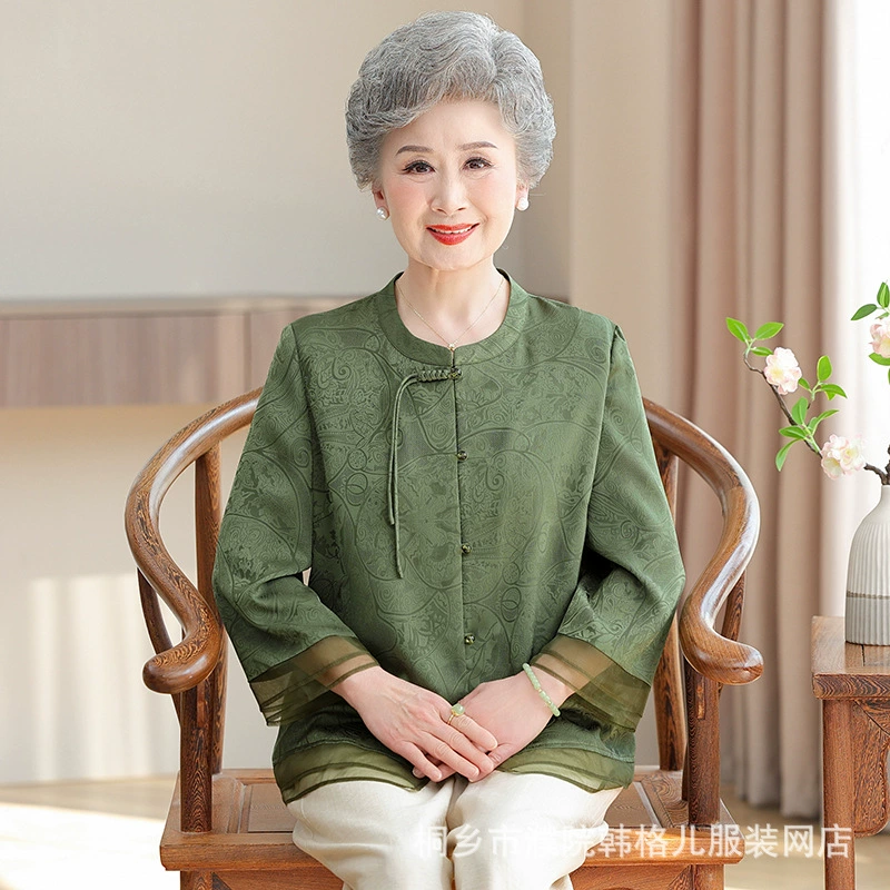 Средние и пожилые мамы летние топы бабушки женские рубашки