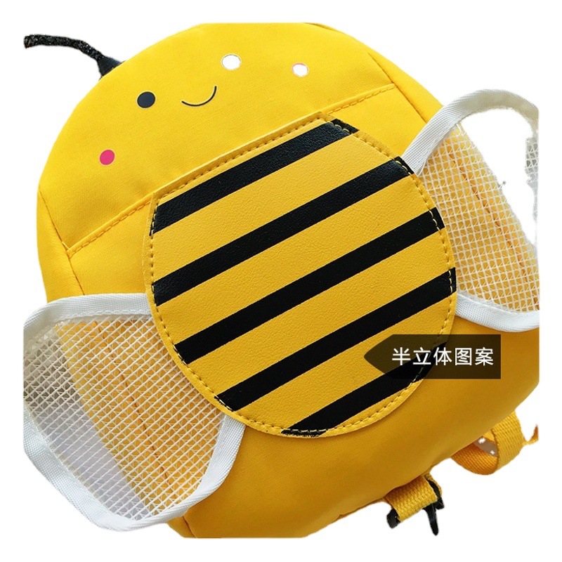 Venta al por mayor abeja niños anti-perdido 2022 nueva mochila para niños cuerda de tracción para niños pequeña mochila
