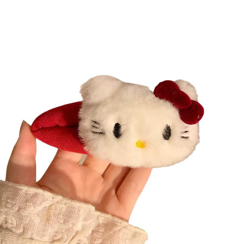 Китти кот заколка женская мультяшная милая девушка боковой BB-зажим, ученица сладкая верёвка для волос новый аксессуар