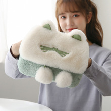 时尚韩版加绒猫耳朵热水袋充电防爆国标暖水袋女生可爱保暖暖手宝