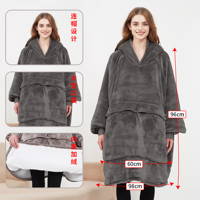 Manta perezosa con capucha con calefacción de tres zonas USB de Amazon