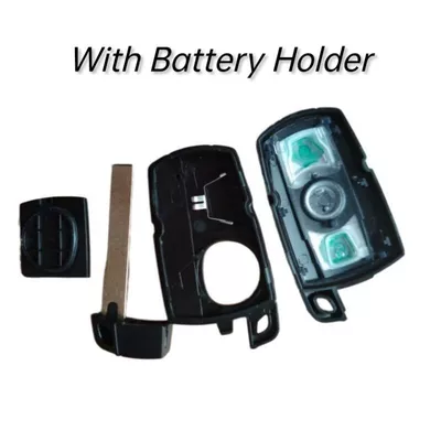 Suitable for BMW5 series smart key shell 2 1 key shell BMW 3 key key shell with small key set (Car Keys) - with-stand-with-battery-holder